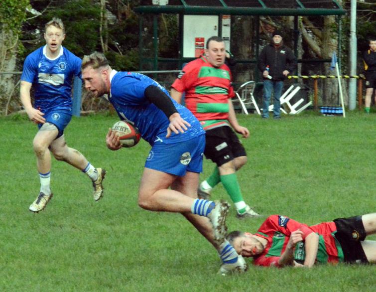 Josh Thomas - powerhouse centre scored two tries for Blues